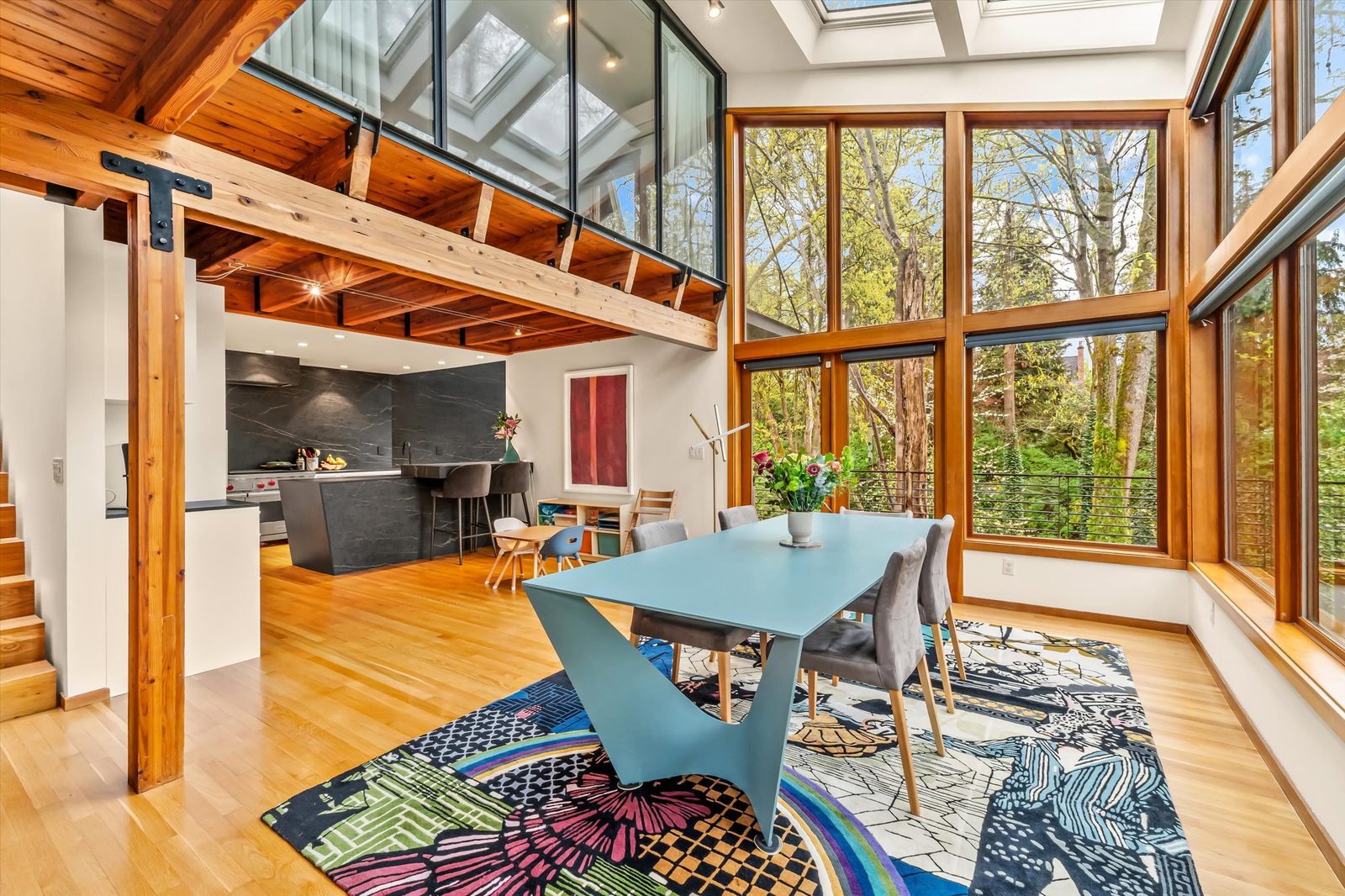 Bright open-plan interior of a Quorum-managed Seattle rental